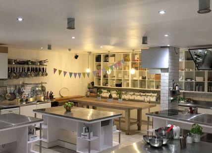 An image of a kitchen with a lot of counter space, Hands On Pasta Workshop. Avenue Cookery School