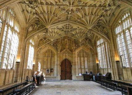 An image of a church with a long ceiling, Harry Potter Walking Tour. Visit Oxford