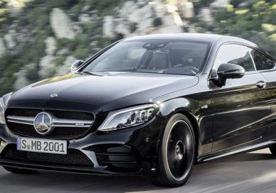 An image of the mercedes s - class coupe driving on a road, Two days Mercedes-Benz C-Class (or similar) hire. SIXT Car Hire