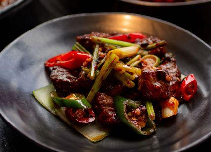 An image of a plate of food on a table, Flavours of Hutong Lunch Menu. Hutong (The Shard)
