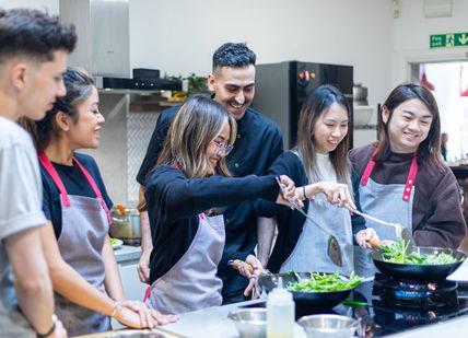 People in a cooking class