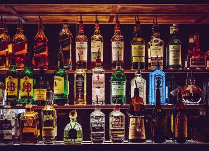 An image of a bar with alcohol bottles, 69 Colebrooke Row. 69 Colebrooke Row
