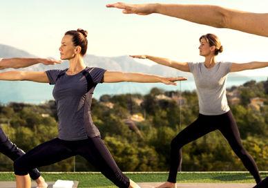 An image of a group of people doing yoga, Intensive detox and weight loss programme. Albir Hills Resort S.A.U. (SHA Wellness Clinic)