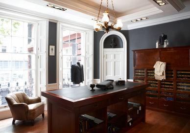 An image of a home office, The Alfred Dunhill Signature Grooming Experience. Alfred Dunhill