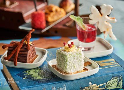 An image of a dessert on a table, Champagne Afternoon Tea. Aqua Shard (The Shard)