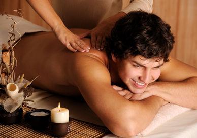 An image of a man getting a massage, Spa Total Timeout for Him. Aurora Wellbeing Spa
