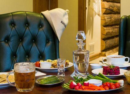 An image of a table with food on it, Russian Spa Experience with Private Suite. Banya No.1