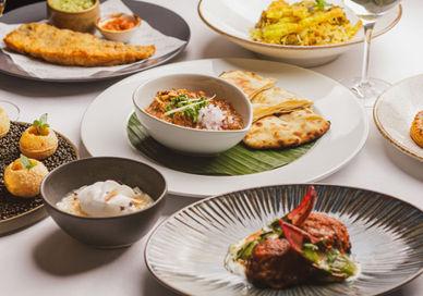 An image of different dishes at Benares