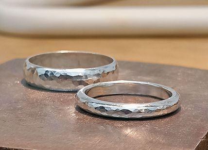 An image of two wedding rings on a table, Jewellery Making Class: ц. Collette Dawn