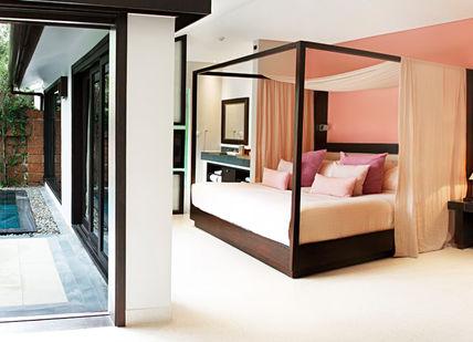 An image of a bedroom with a pool, Exotic Four-Night Spa Break. Fusion Resorts