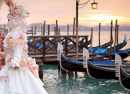 An image of a woman in a costume, Two night stay in a 5-star hotel in central Venice.