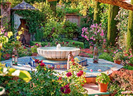 An image of a garden with a fountain, Two nights in a standard double room at the Kings Head Hotel including breakfast. Getaway-Pseudo-Supplier
