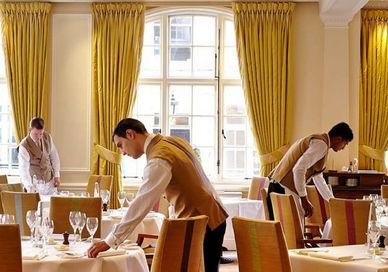 An image of a restaurant with people eating, The Goring Dining Room. The Goring Dining Room