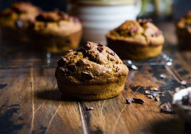 An image of a muffin with chocolate chips, Vegan Baking Or Cooking Class. Greenwich Pantry