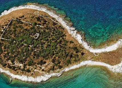 An image of a small island in the middle of the ocean, Luxury Seven-Day Istria Getaway. Honeymoon Croatia