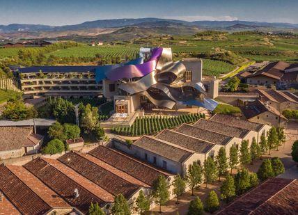 An image of a house in the hills, Spain Wine Break Wine Tasting. Hotel Marques de Riscal