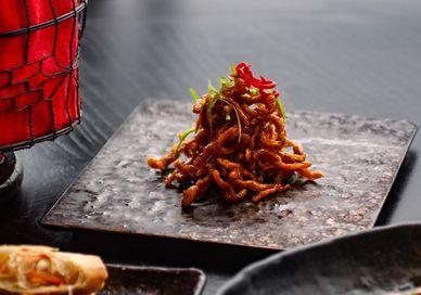 An image of a table with food on it, Flavours of Hutong Lunch Menu. Hutong (The Shard)