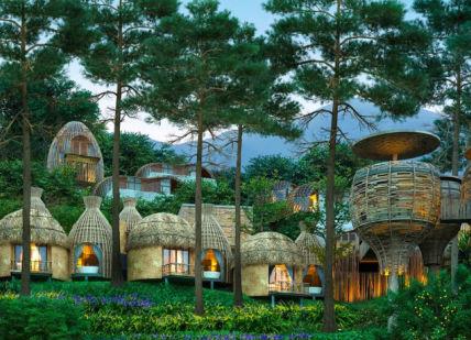 An image of a tree house in the woods, Six Nights stay at Keemala Phuket. Keemala Phuket