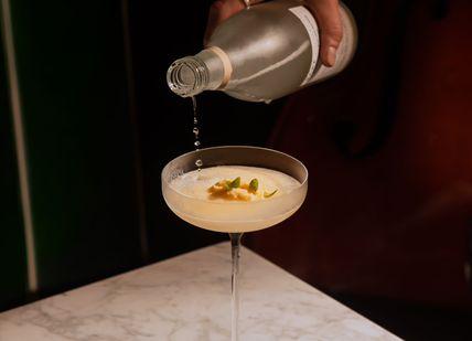 An image of a cocktail at La Biblioteque