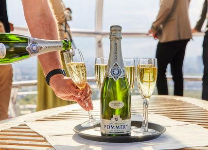 An image of bottle of champagne at London eye