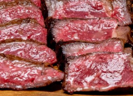 An image of steak on a cutting board, International Steak Feast. M Canary Wharf