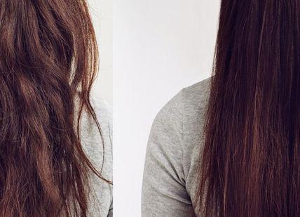 An image of a woman with long brown hair, Brazilian Blow Dry or Keraplex treatment. Michaeljohn