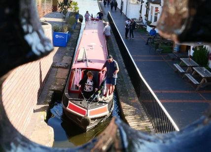 An image of a boat in the water, Private Birmingham Walking Tour. Positively Birmingham Walking Tours