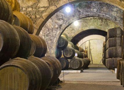 An image of a wine cellar with barrels, Real Companhia Velha Magic Train & Boat Cruise. Real Companhia Velha