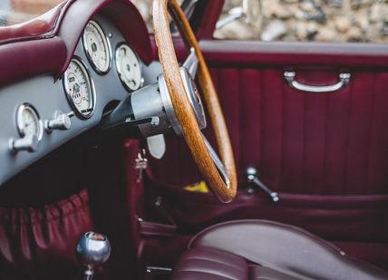 An image of a car interior, Speedster.  RNG Classics