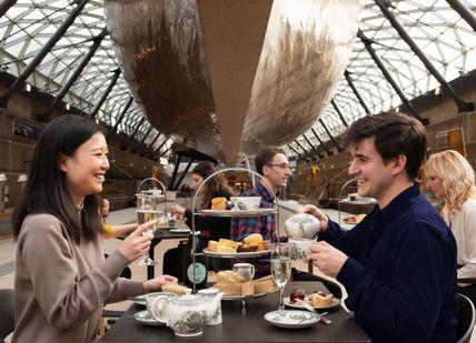 An image of a couple eating at a restaurant, Entry to Cutty Sark and Afternoon Tea. Royal Museums Greenwich