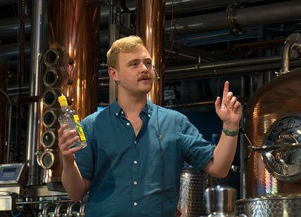 An image of a man in a brewery, Distillery Tour and Gin Tasting. Sipsmith Distillery