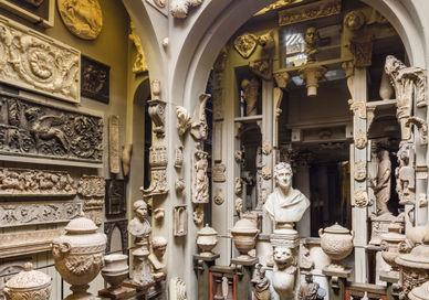 An image of a room with many different sculptures, Sir John Soane Museum Highlights Tour. Sir John Soane Museum
