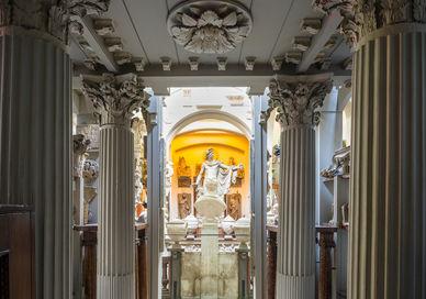 An image of a church with columns, Sir John Soane Museum Highlights Tour. Sir John Soane Museum