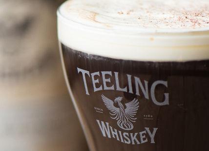An image of a glass of beer, Tasting of single malt whiskies. Teeling Whiskey Distillery