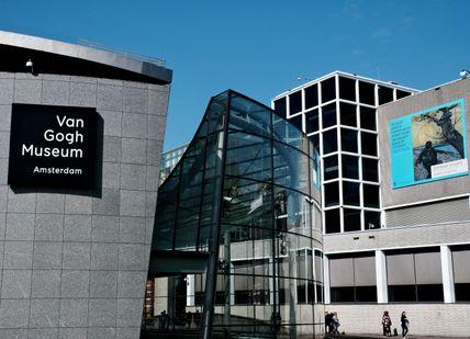 An image of a building with a sign on it, Private tour of Van Gogh Museum Amsterdam. Van Gogh Museum