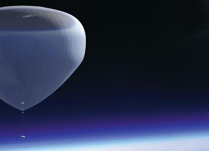 An image of a balloon floating in the sky, Private Group Space Travel with Bloon. Zero2Infinity