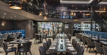 Luxurious interiors of M Restaurant on Threadneedle