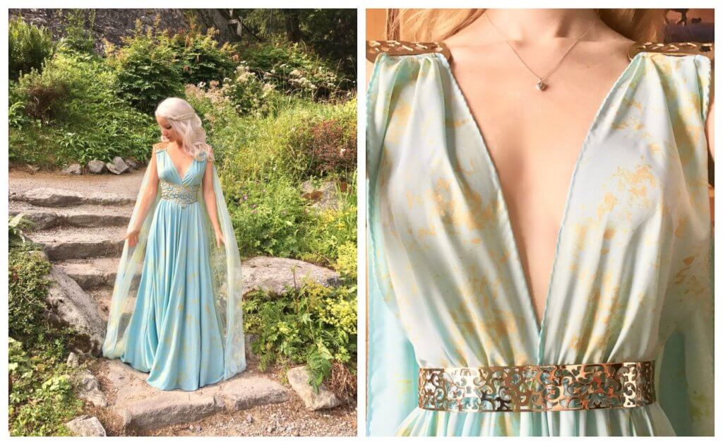 Blue Daenerys Grecian Dress