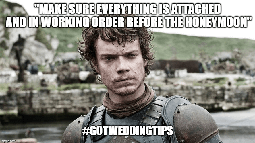 Theon Greyjoy #GoTWeddingTips