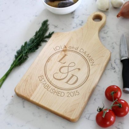 Personalized couples serving board