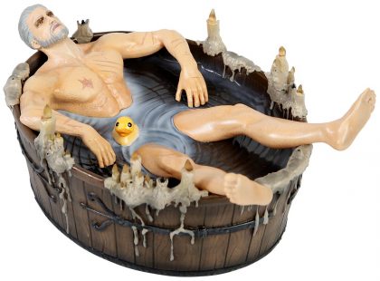 Geralt in the bathtub figurine