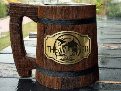 Witcher wooden mug