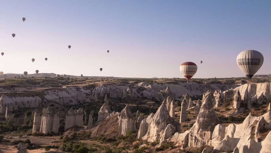 hot air balloons in Turkey