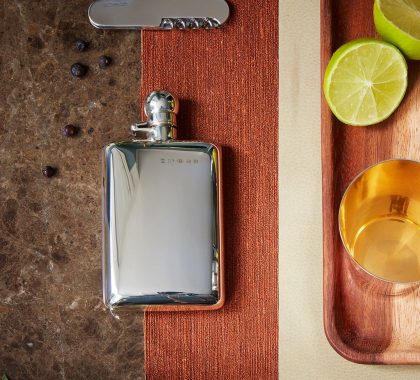 silver hip flask