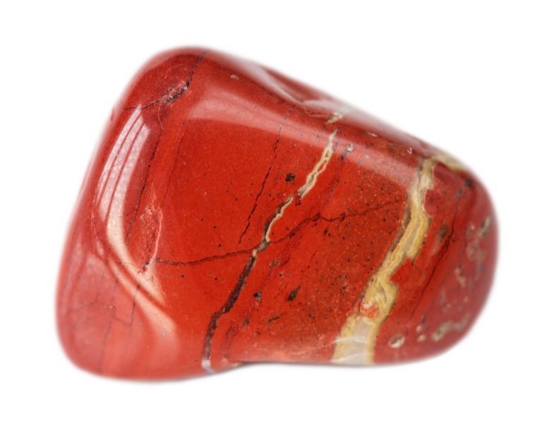 Red semi-precious natural jasper stone