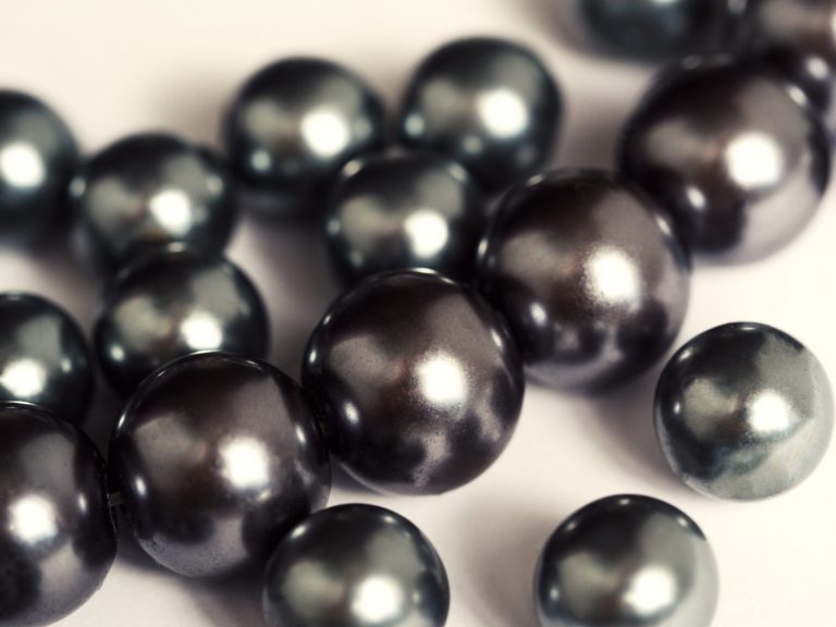 Close-up of black pearls
