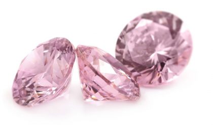 Pink morganite gemstones
