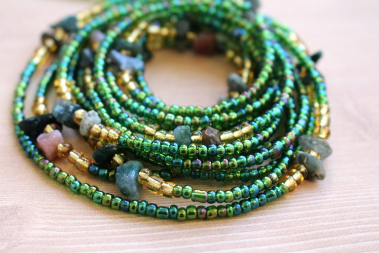 Green Fancy Jasper Waist Beads