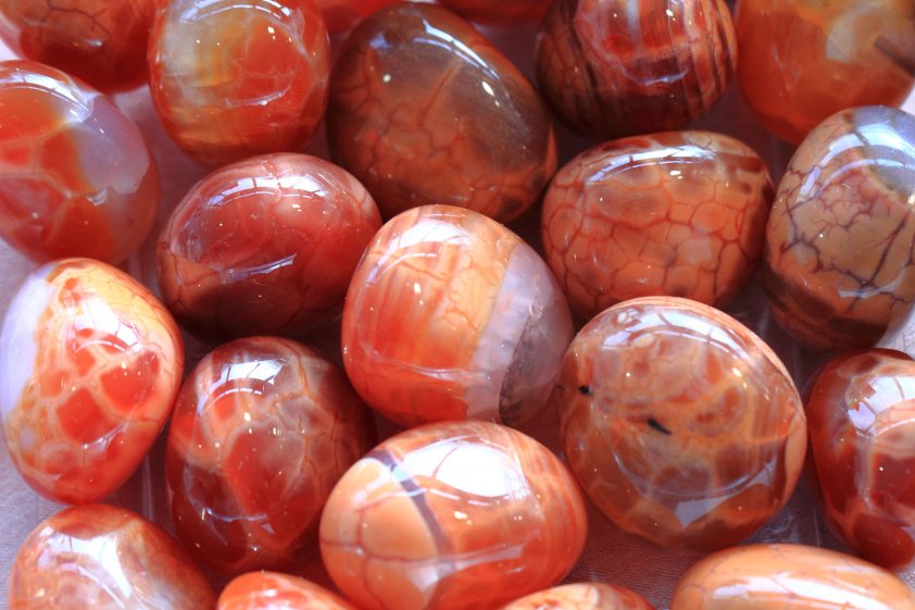 red fire agate stones