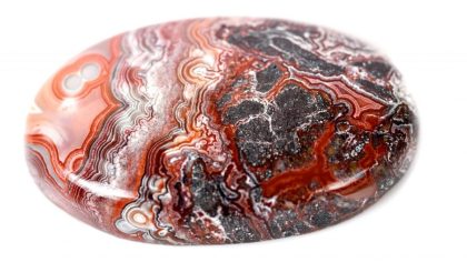 Crazy Lace Agate is a variety of banded Chalcedony. It is associated with happiness. It is a wonderful source of positive, subtle energy that can be harnessed by everyone.